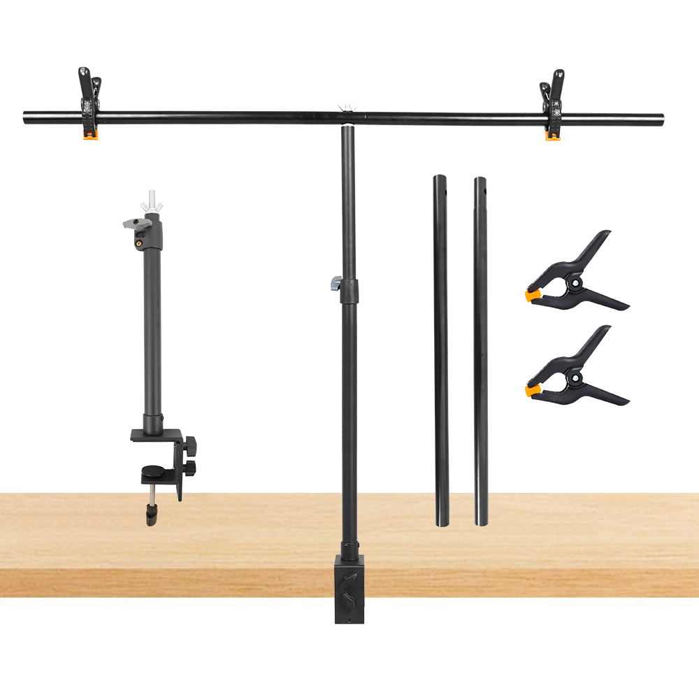 Backdrop Stand Kit - 조정 가능한 작은 책상 T 자형