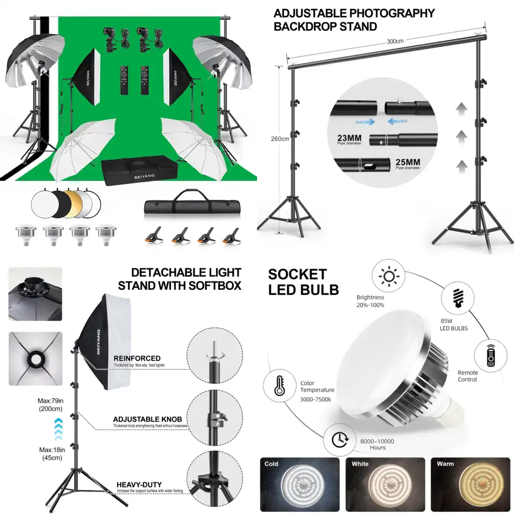 조절 가능한 사진 배경 스탠드 키트 (2.6x3m) | - Backdrop Stand Kit 리뷰 및 가격