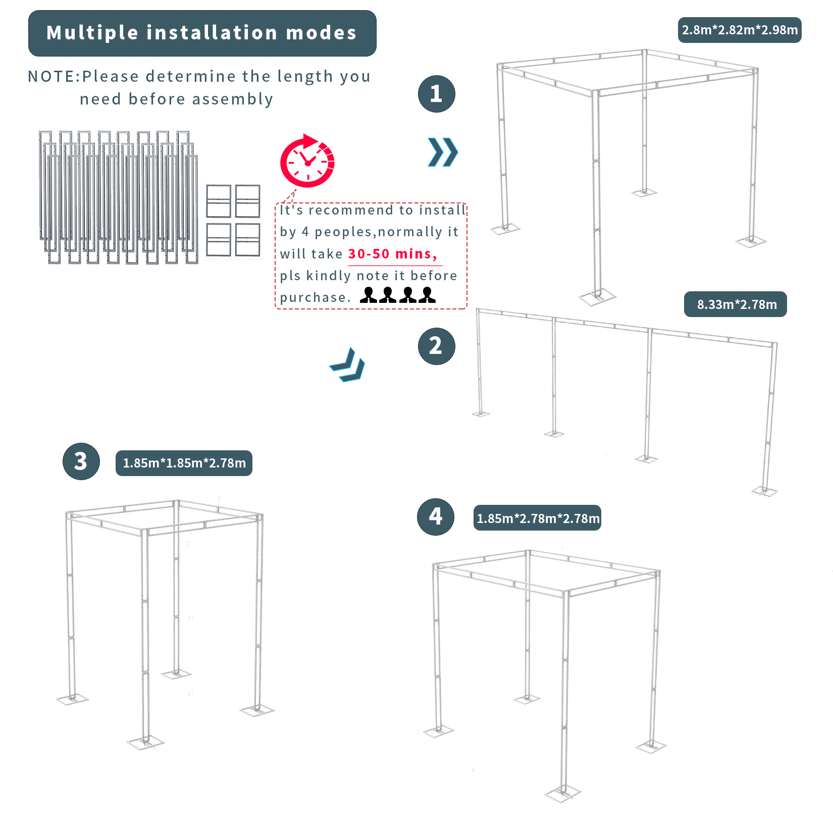 무거운 결혼식 배경 스탠드 키트 캐노피 파티 텐트 스탠 - Backdrop Stand Kit 리뷰 및 가격