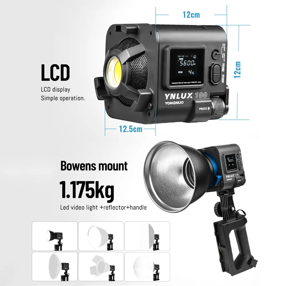 용누오 YNLUX100 100W 3200K-5600K  - Photography Videos 리뷰 및 가격