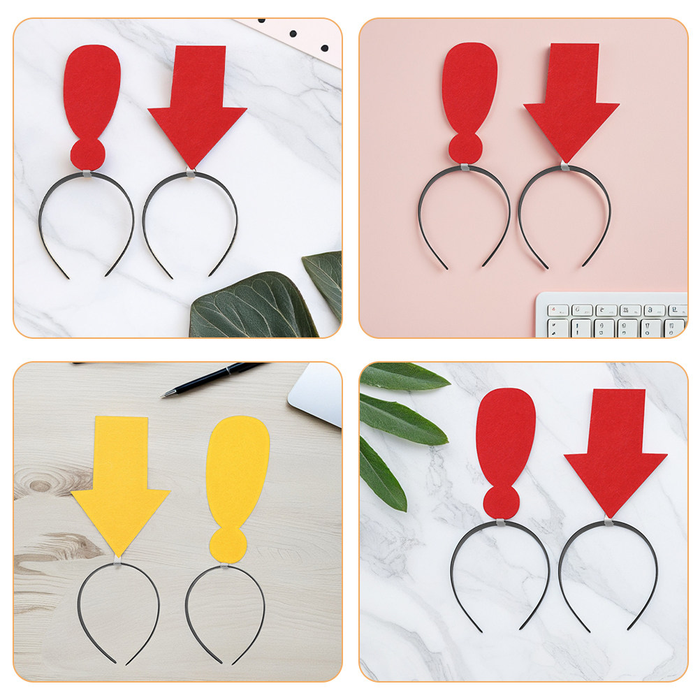 4Pcs 경량 재미있는 화살표 물음표 머리띠 파티 코스 - Photography Questions 리뷰 및 가격