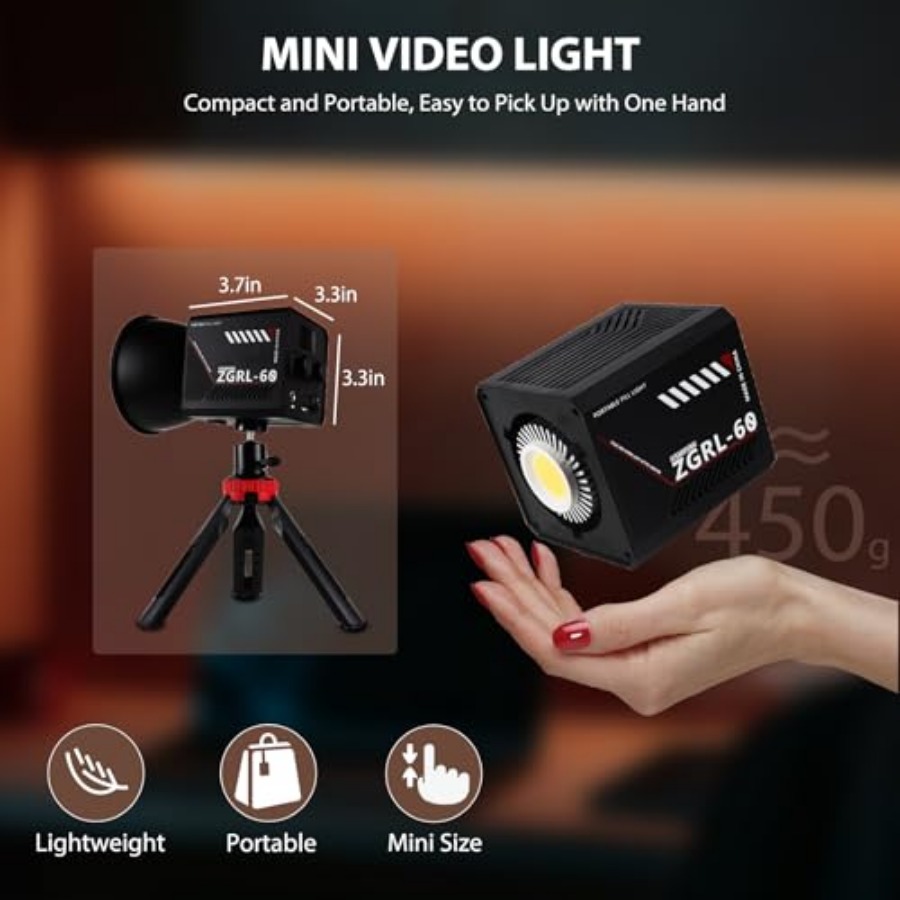 60W COB LED 비디오 조명, 휴대용, 8000m - Photography Videos 리뷰 및 가격