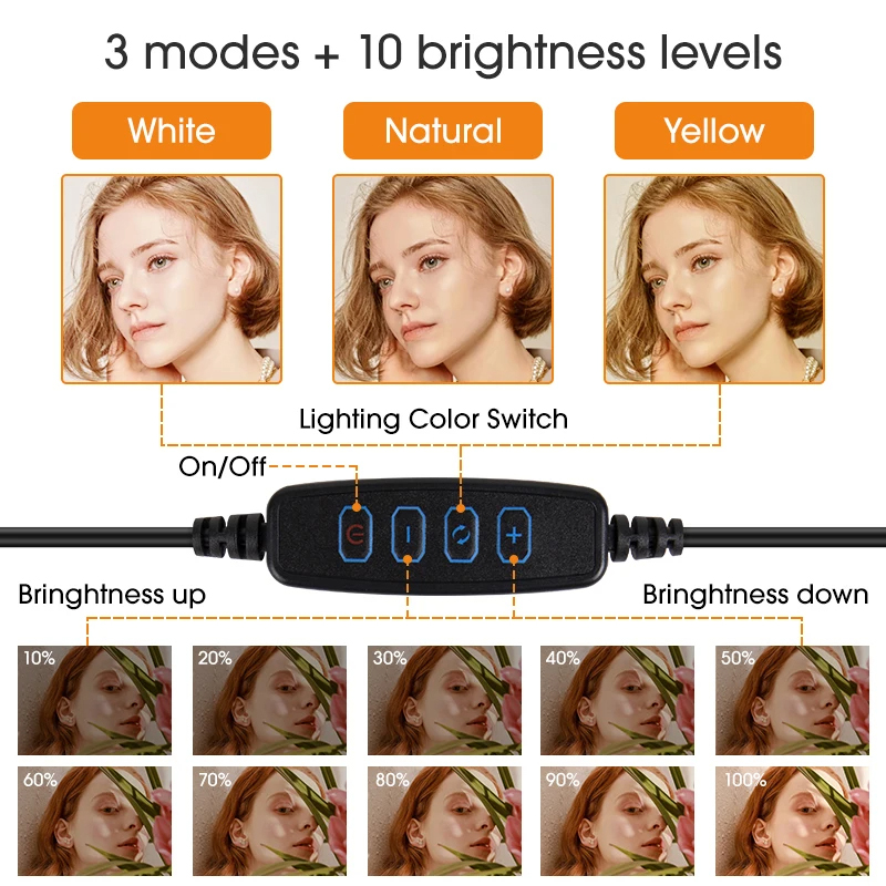 10 인치 LED Selfie 링 라이트 서클 필 라이 - Photography Videos 리뷰 및 가격