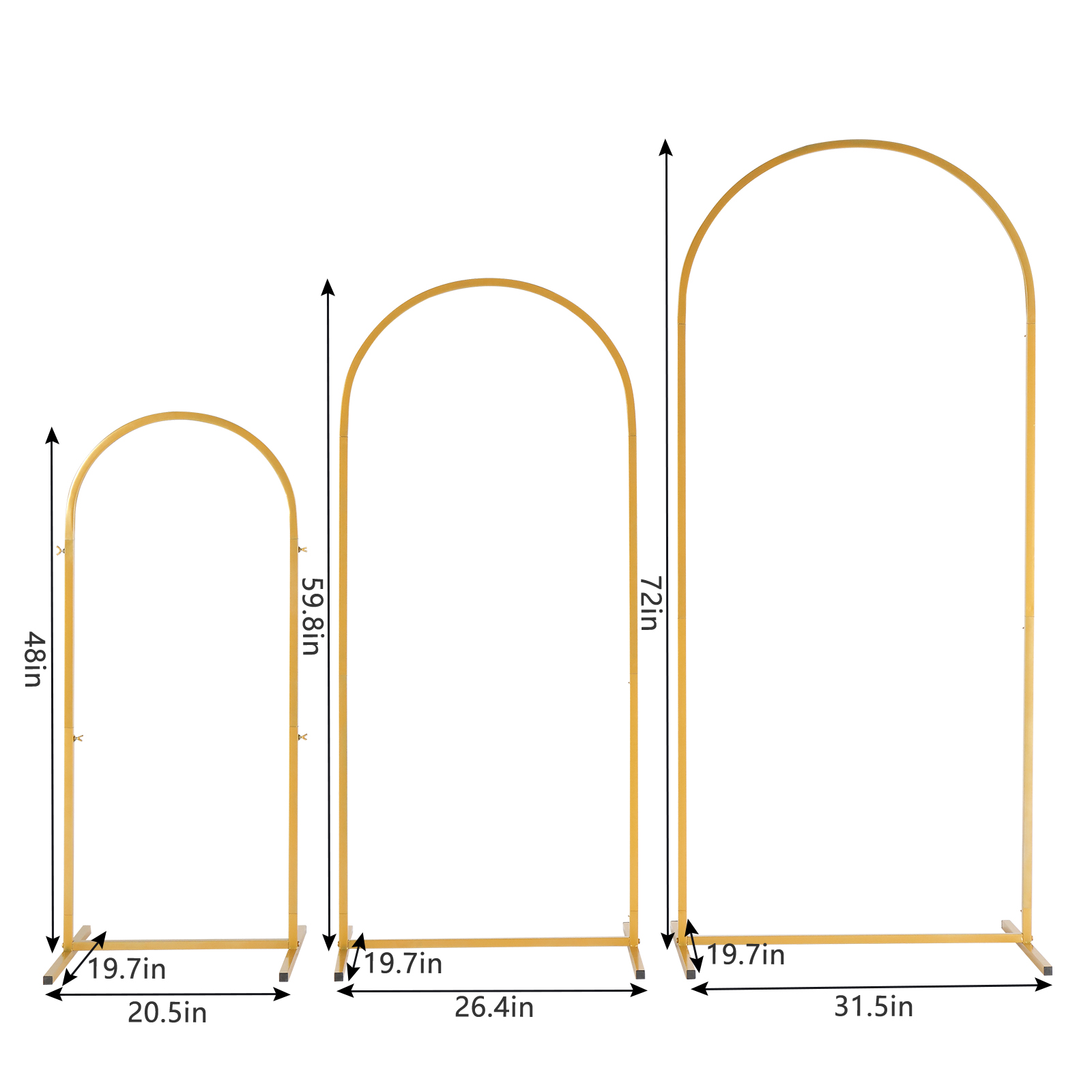 3팩 골든 메탈 아치 키트, 파티 웨딩 가든 풍선 장식 - Backdrop Stand Kit 리뷰 및 가격