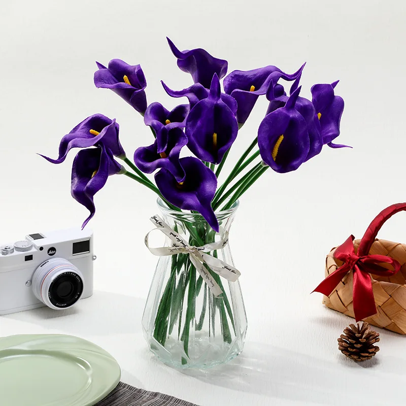 10Pcs 웨딩 홈 시뮬레이션 꽃 칼라 백합 호텔 장식 - Photography Hotel 리뷰 및 가격